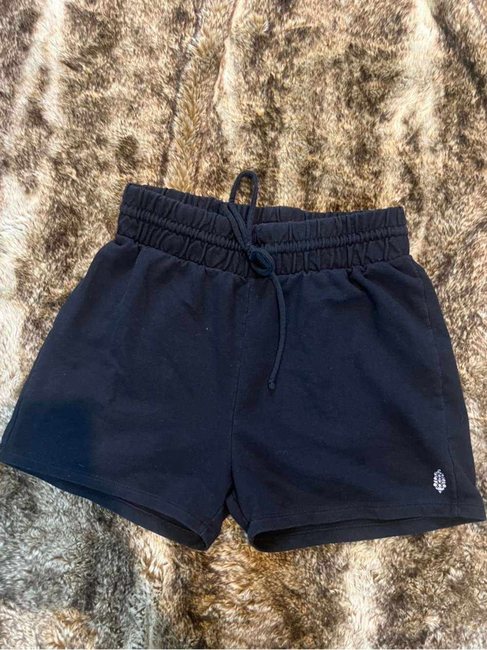 Free People Black Drawstring Athletic Lounge Shorts - Picture 3 of 3